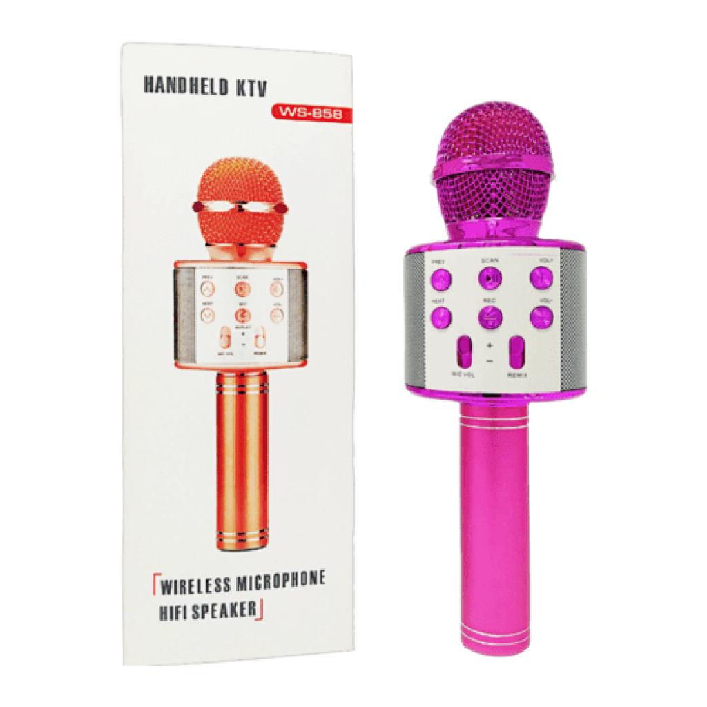 Microfono Karaoke Bluetooth,Micrófono Inalámbrico con luz LED,USB para reproductor de música,canto,grabación,regalo de cumpleaños Home Party altavoz bluetooth portatiles para iPhone/Android teléfono 
