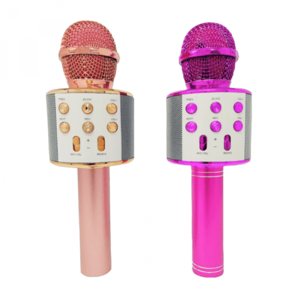 microfono karaoke rosa gold regalo para niña