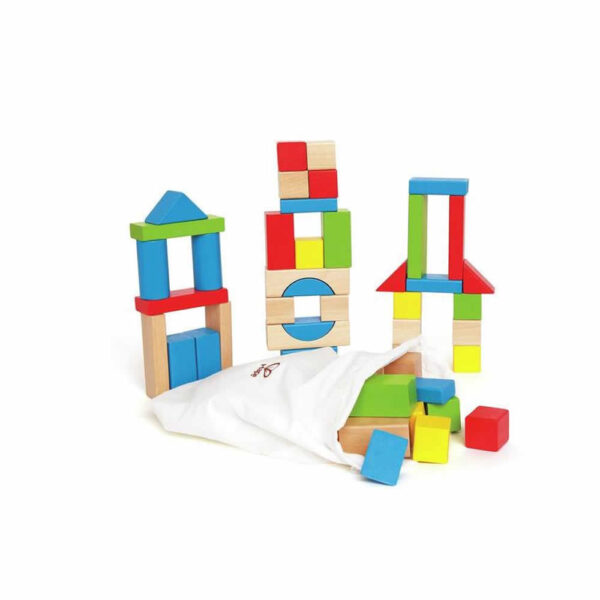 Contenido caja bloques madera Hape