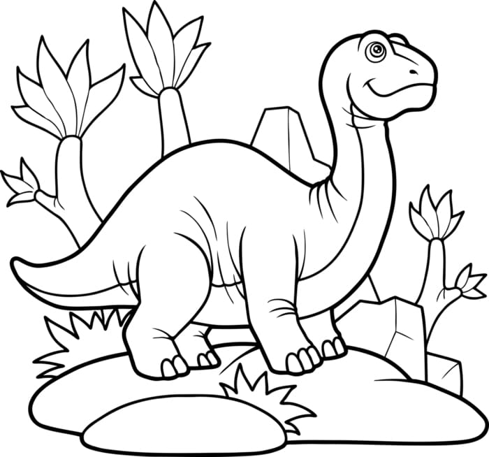 Brontosaurio dinosaurio colorear
