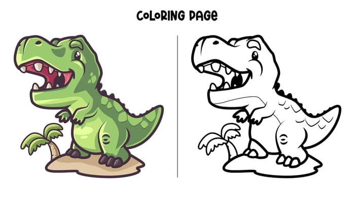 Dinosaurio para colorear T-Rex