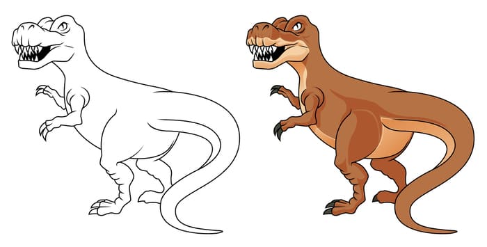 Dinosaurios para colorear marrón