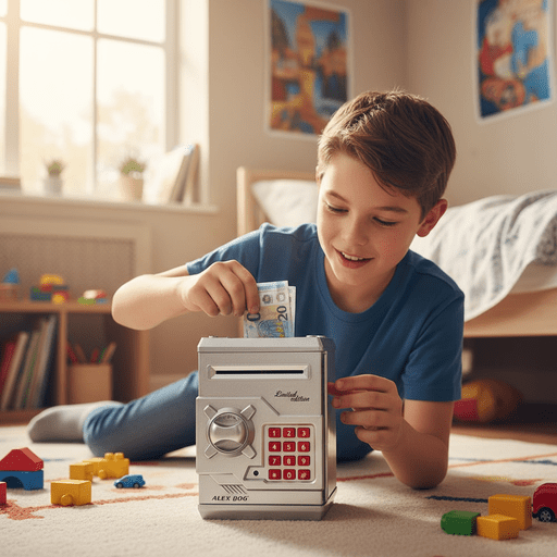 Hucha caja fuerte con contraseña regalo para niños